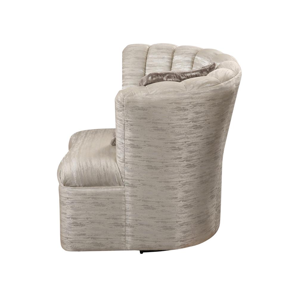 Athalia Swivel Chair w/1 Pillow, Shimmering Pearl (55307). Picture 4
