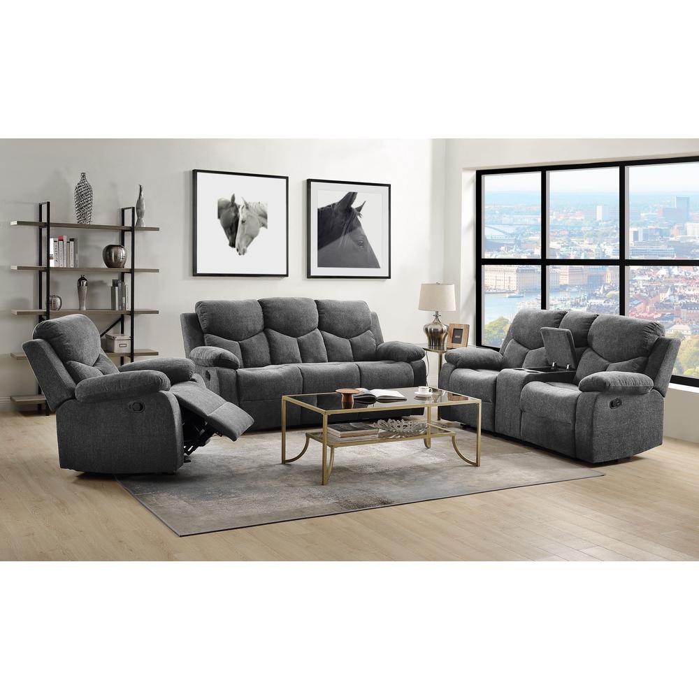 Sofa (Motion), Gray Chenille 55440. Picture 1