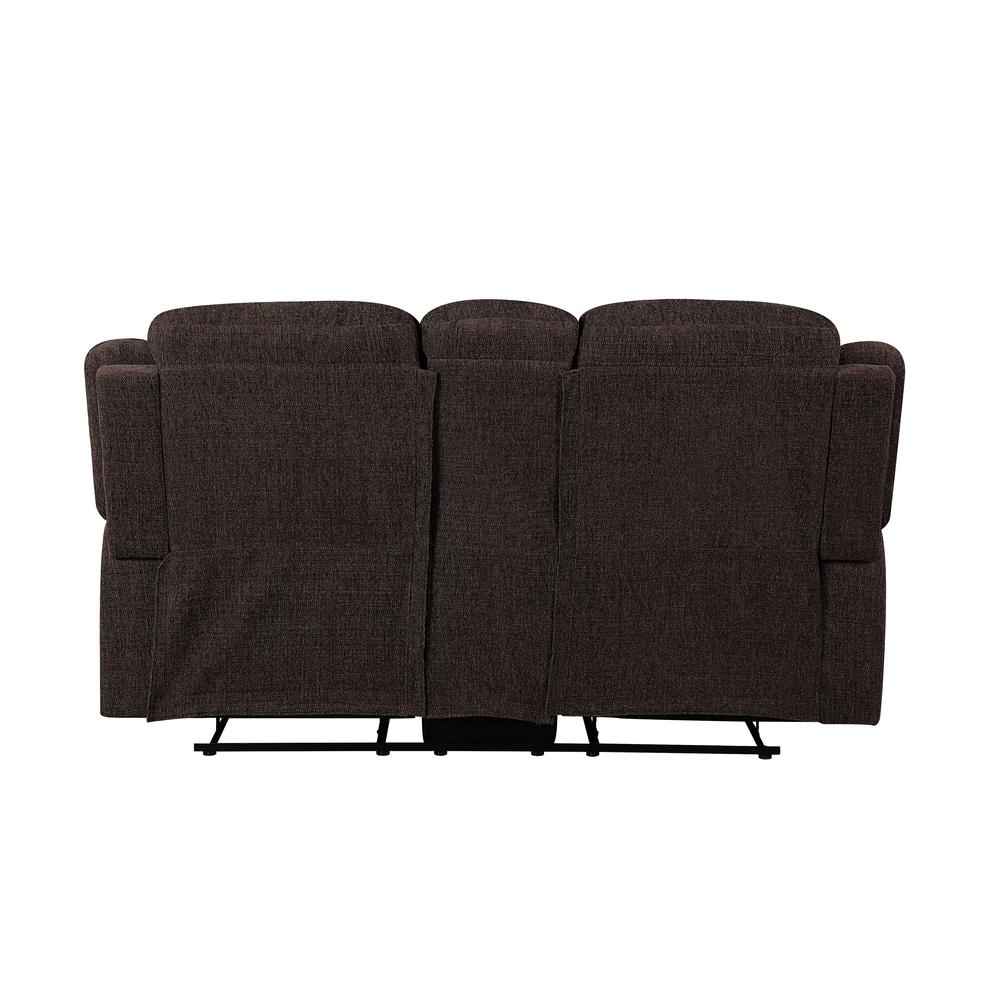 Loveseat w/Console (Motion), Brown Chenille 55446. Picture 4