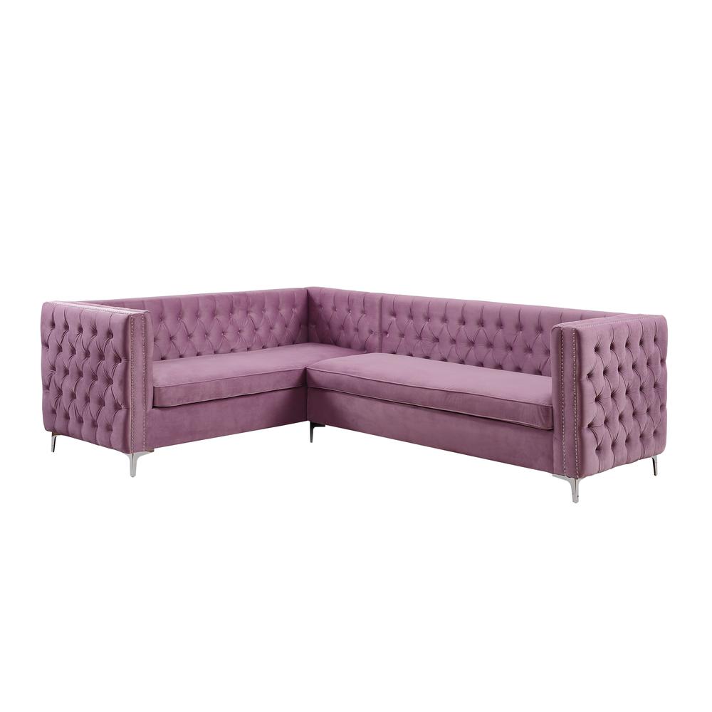 Rhett Sectional Sofa, Purple Velvet (55500). Picture 1
