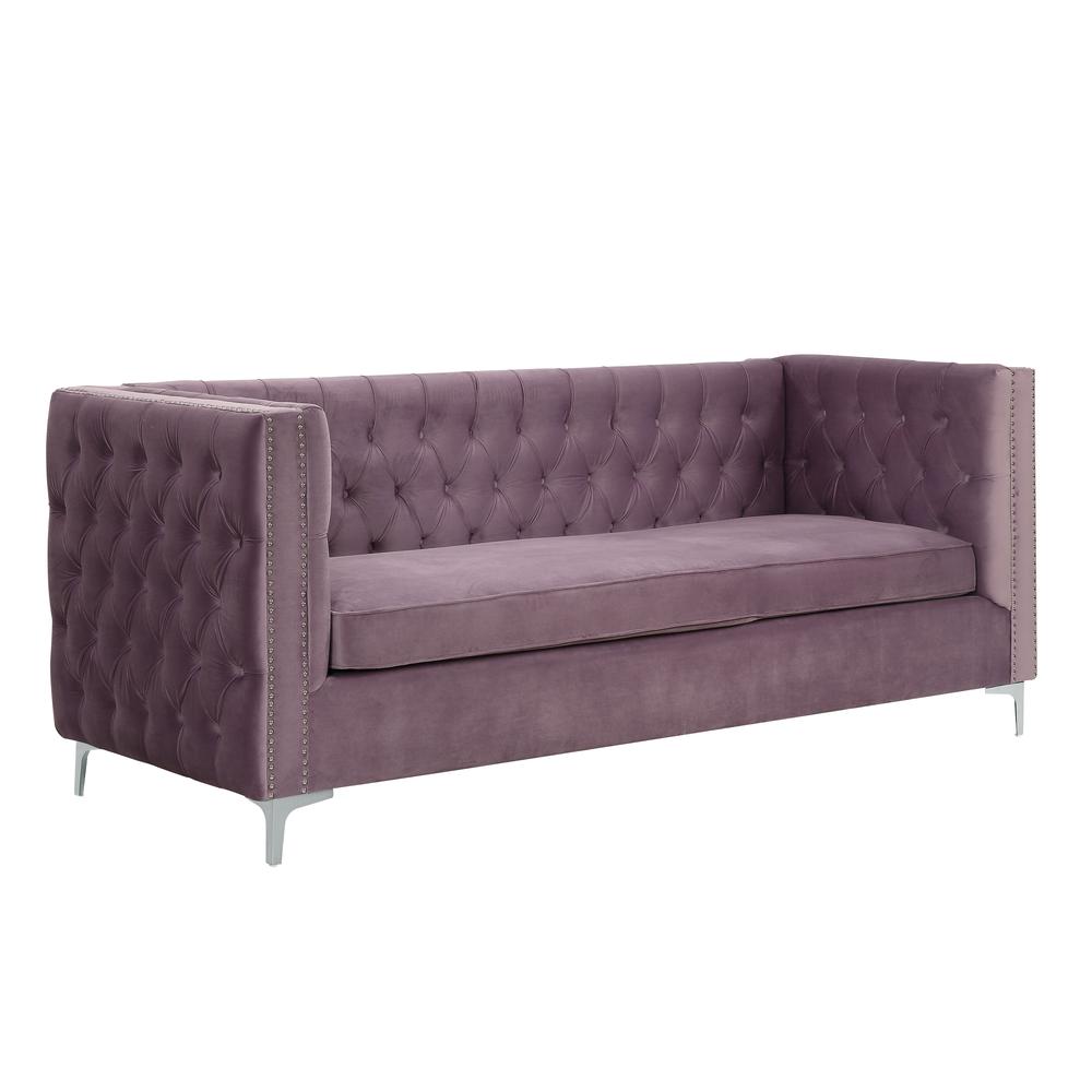 Rhett Sectional Sofa, Purple Velvet (55500). Picture 2