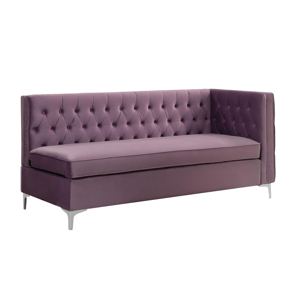 Rhett Sectional Sofa, Purple Velvet (55500). Picture 3