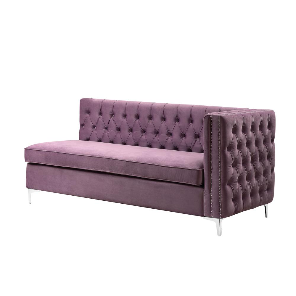 Rhett Sectional Sofa, Purple Velvet (55500). Picture 4