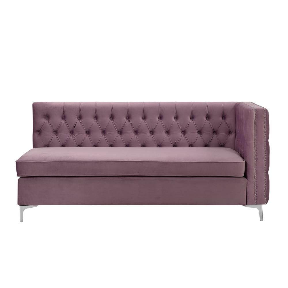 Rhett Sectional Sofa, Purple Velvet (55500). Picture 7