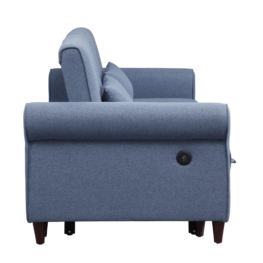 Nichelle Sleeper Sofa, Blue Fabric (55565). Picture 9