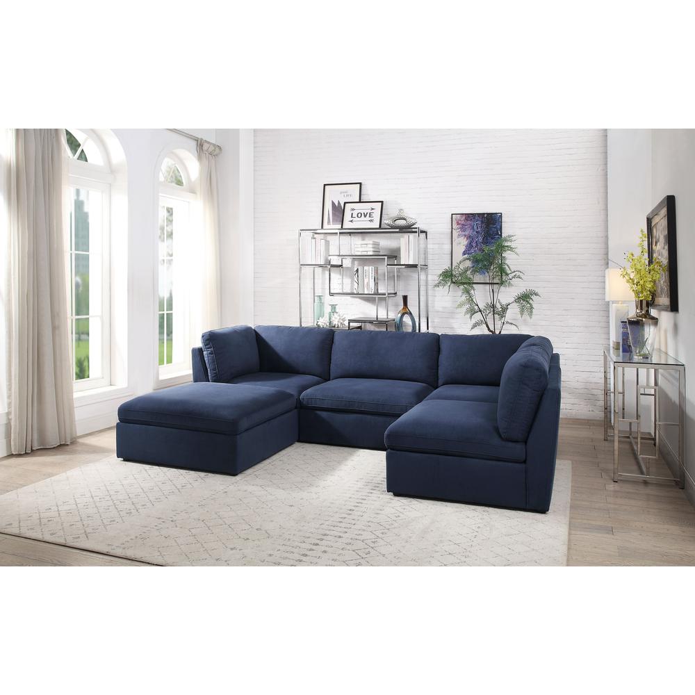 Crosby Modular - Armless Chair, Blue Fabric (56035). Picture 13
