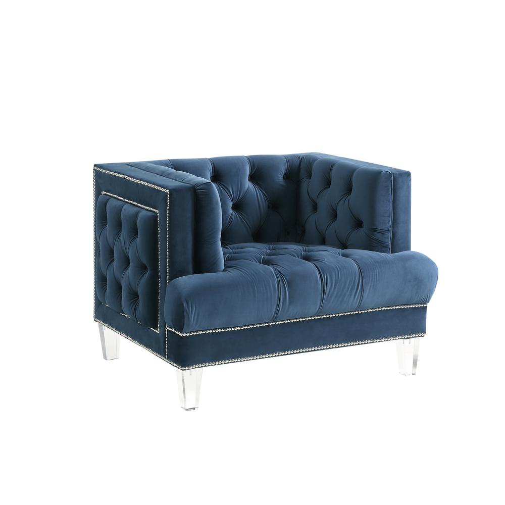 Ansario Chair, Blue Velvet (56457). Picture 4