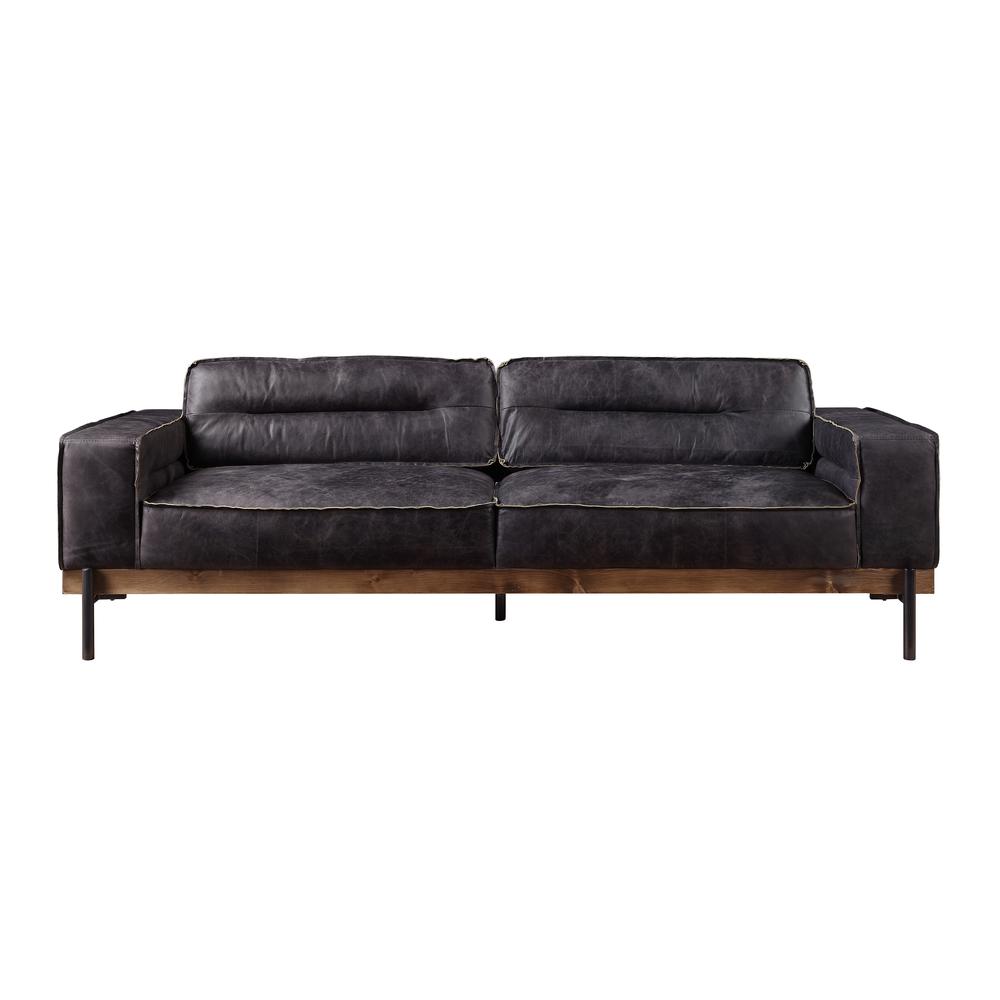 Silchester Sofa, Antique Ebony Top Grain Leather (56505). Picture 4