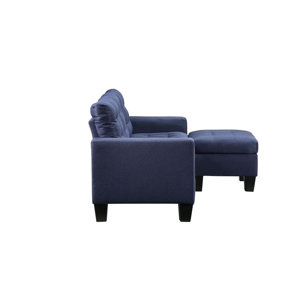 Earsom Sofa and Ottoman, Blue Linen (56650). Picture 5