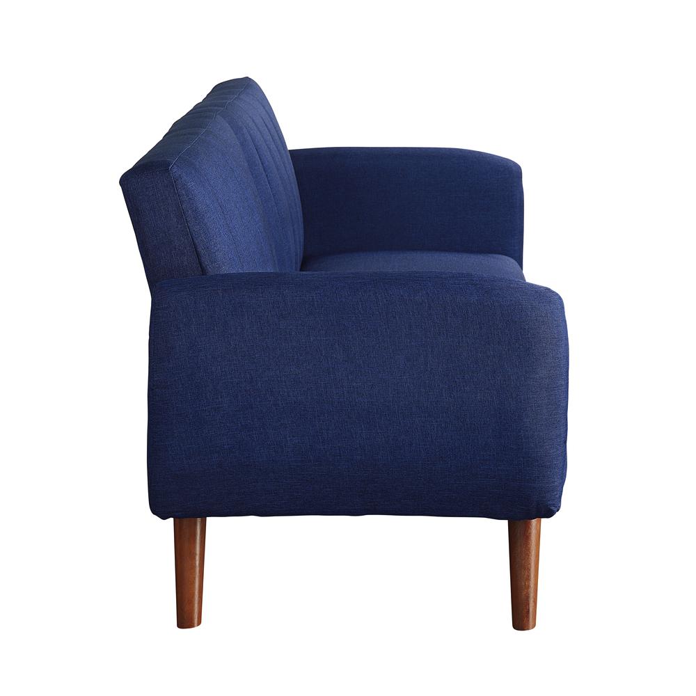 Bernstein Adjustable Sofa, Blue Linen & Walnut Finish (57190). Picture 8