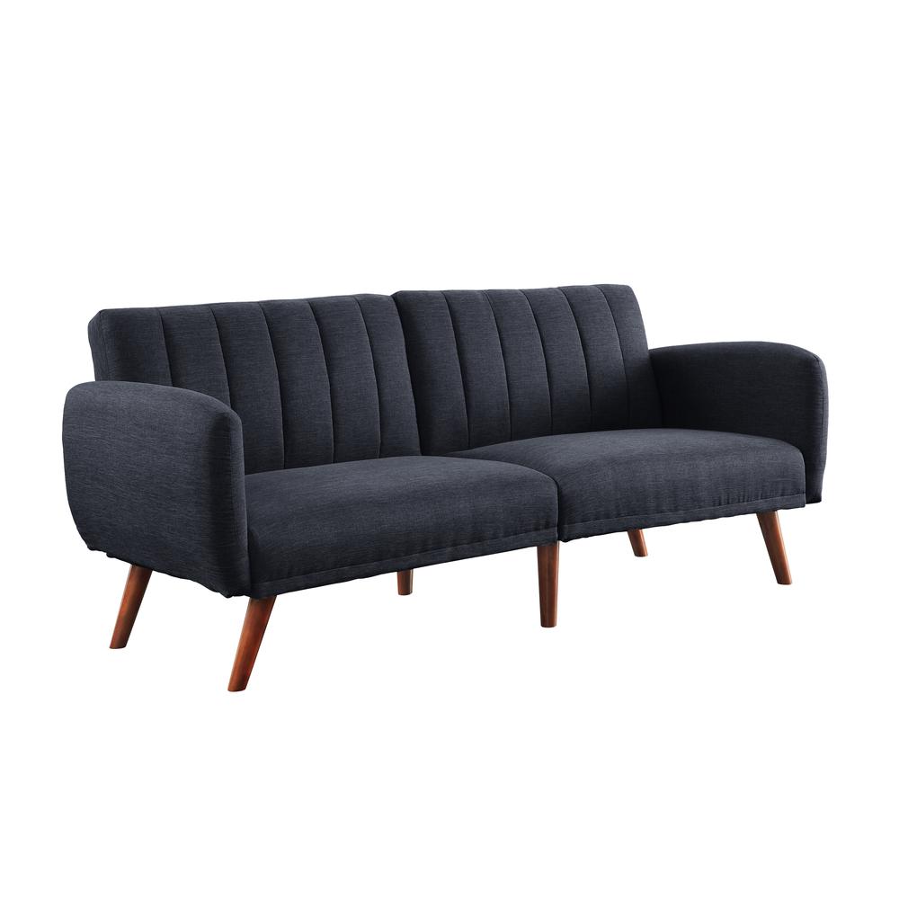 Bernstein Adjustable Sofa, Gray Linen & Walnut Finish (57192). Picture 1