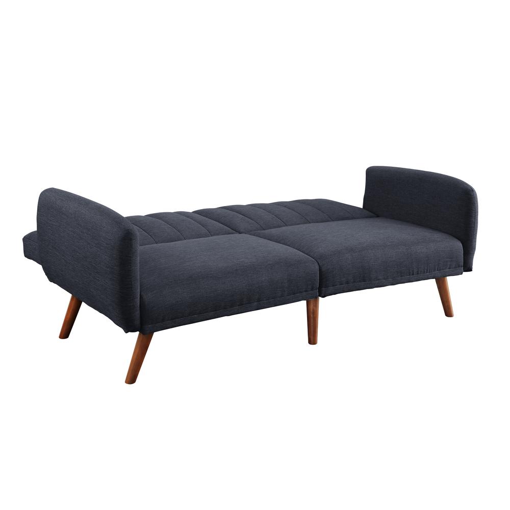 Bernstein Adjustable Sofa, Gray Linen & Walnut Finish (57192). Picture 2