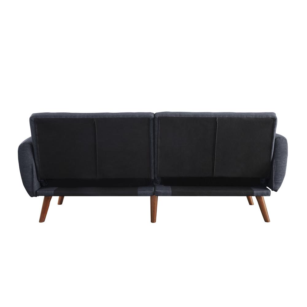 Bernstein Adjustable Sofa, Gray Linen & Walnut Finish (57192). Picture 3