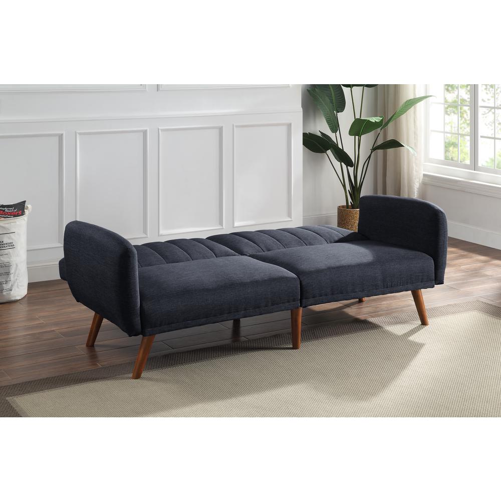 Bernstein Adjustable Sofa, Gray Linen & Walnut Finish (57192). Picture 7
