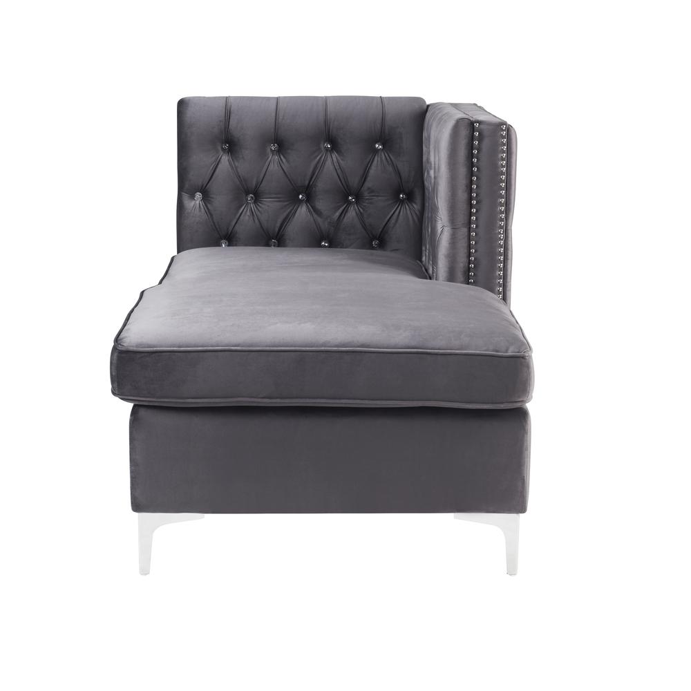 Jaszira Modular - Chaise, Gray Velvet (57373). Picture 4
