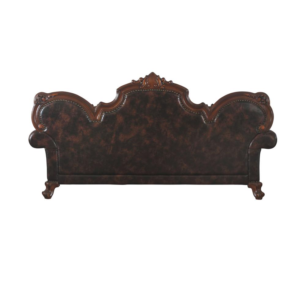 Picardy Sofa w/3 Pillows, Vintage Cherry Oak & PU (58221). Picture 2