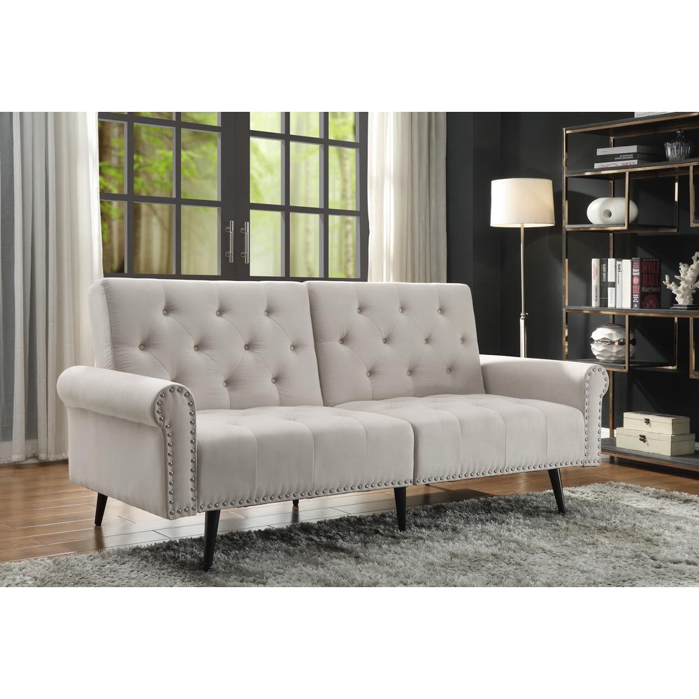 Adjustable Sofa, Beige Fabric 58250. Picture 1