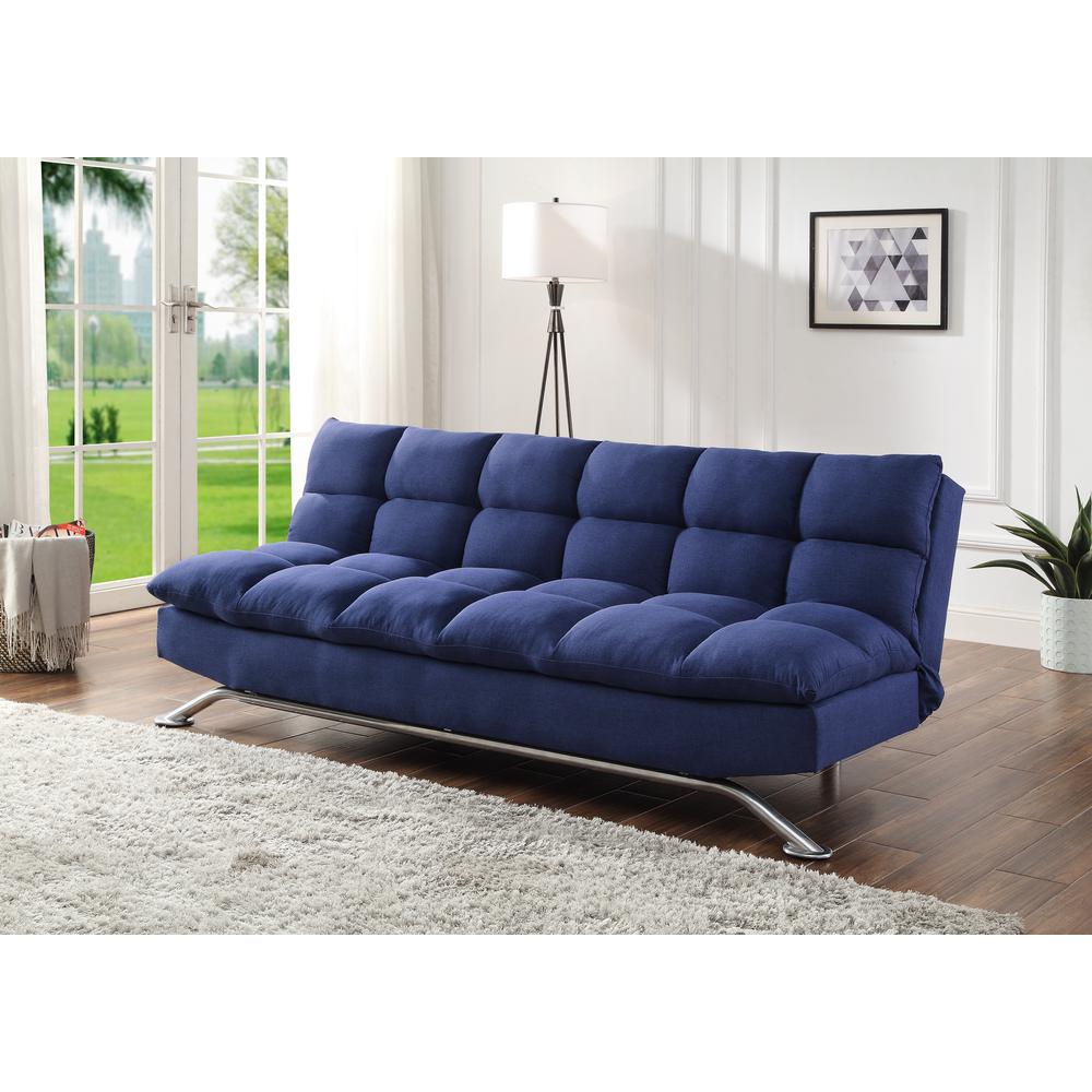 Adjustable Sofa, Blue Fabric 58255. Picture 1