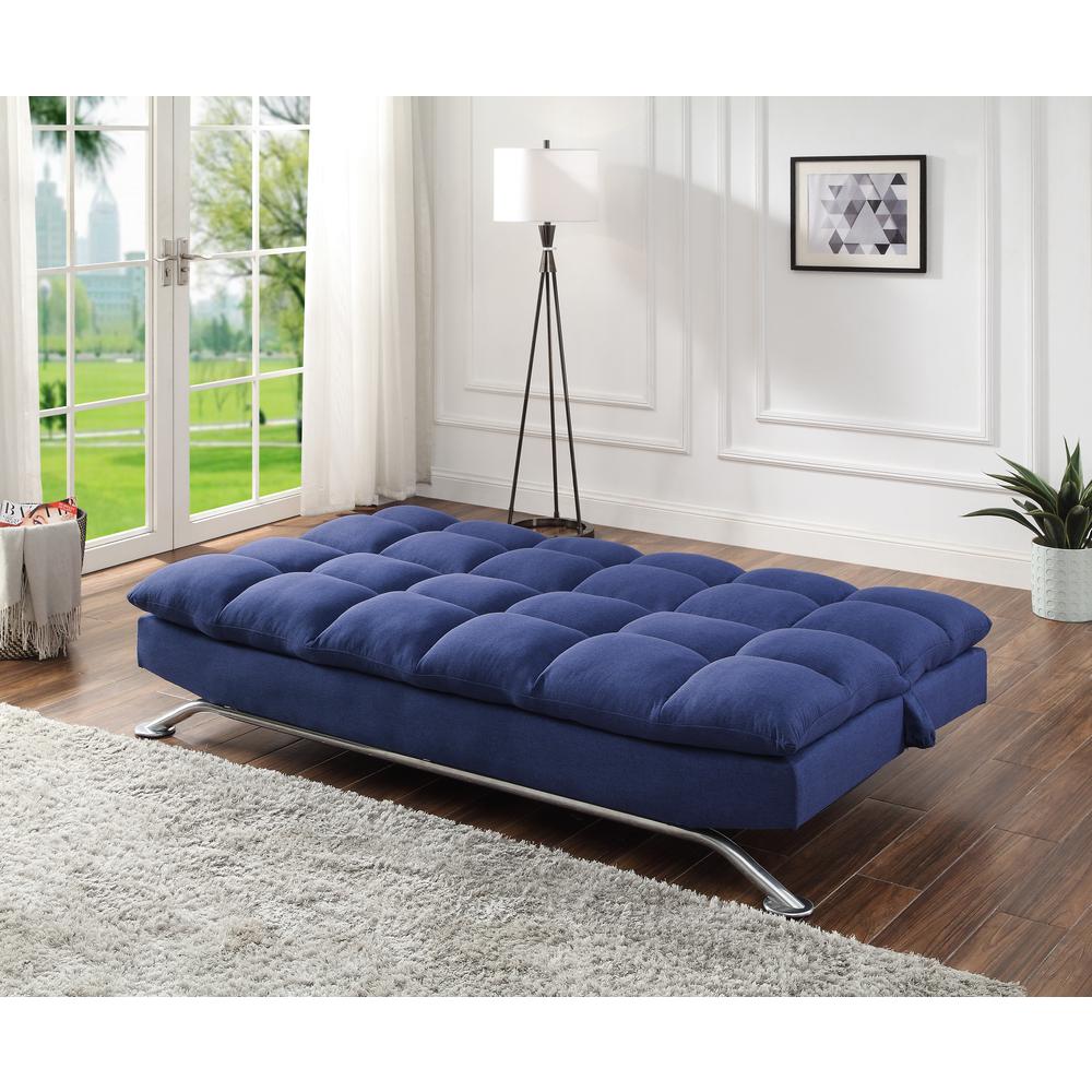 Adjustable Sofa, Blue Fabric 58255. Picture 2