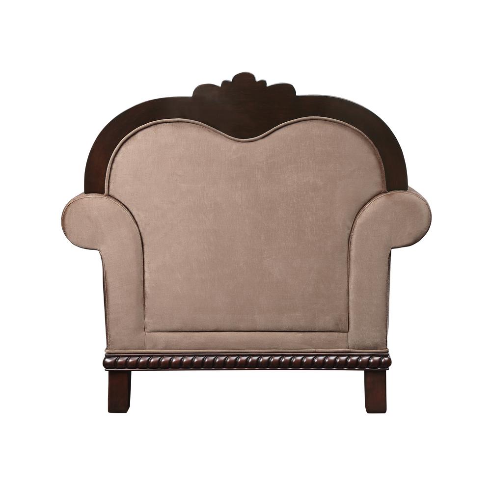 Chateau De Ville Chair w/Pillow, Fabric & Espresso Finish (58267). Picture 5