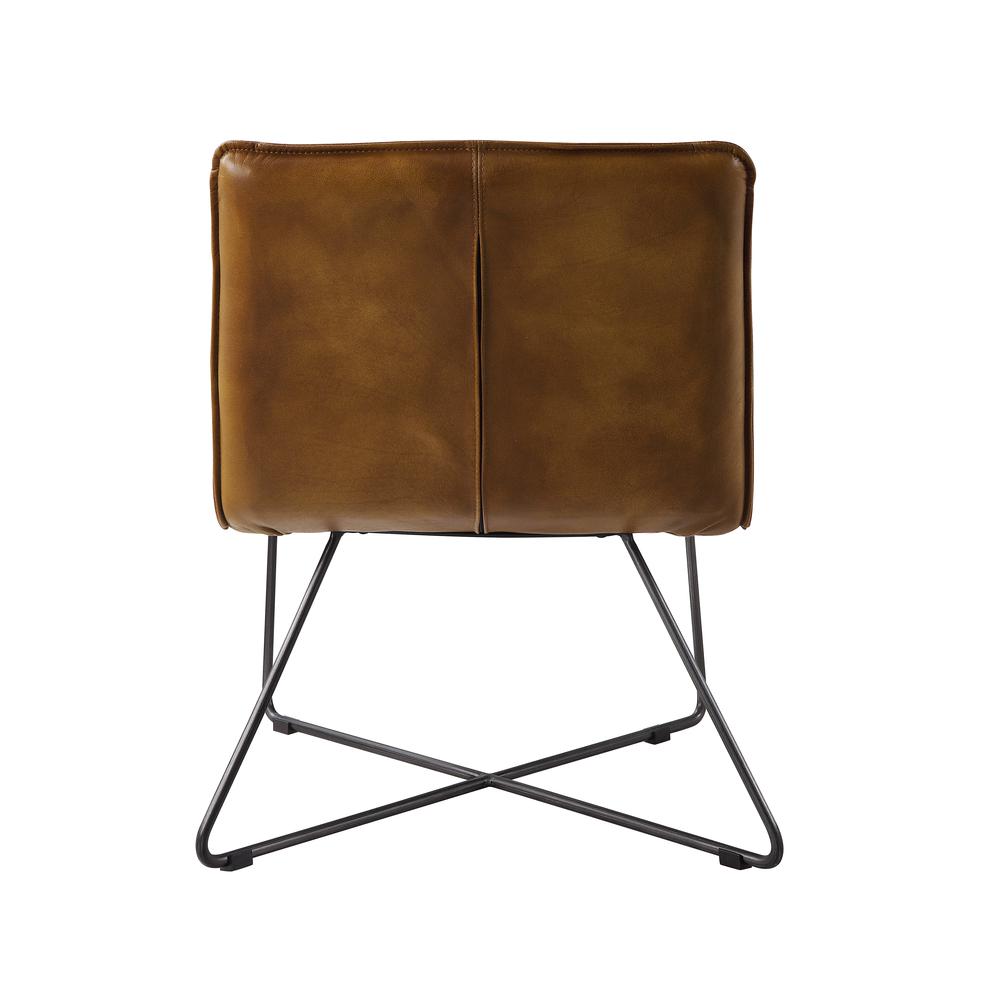 Balrog Accent Chair, Saddle Brown Top Grain Leather (59671). Picture 2