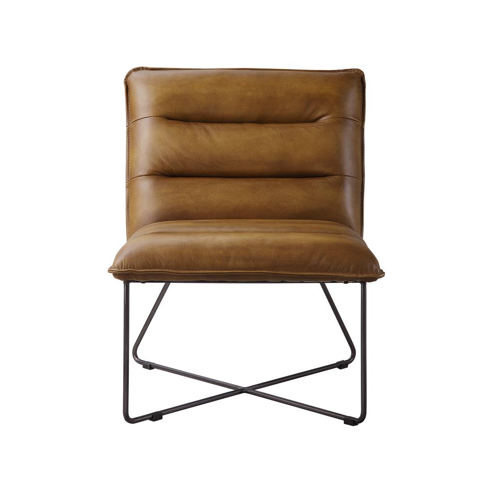 Balrog Accent Chair, Saddle Brown Top Grain Leather (59671). Picture 3