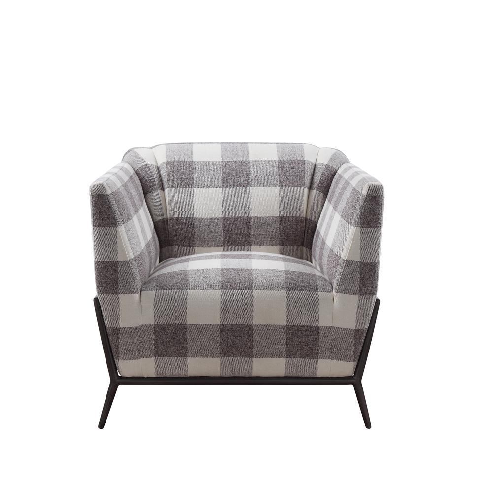 Niamey II Accent Chair, Pattern Fabric & Metal. Picture 1