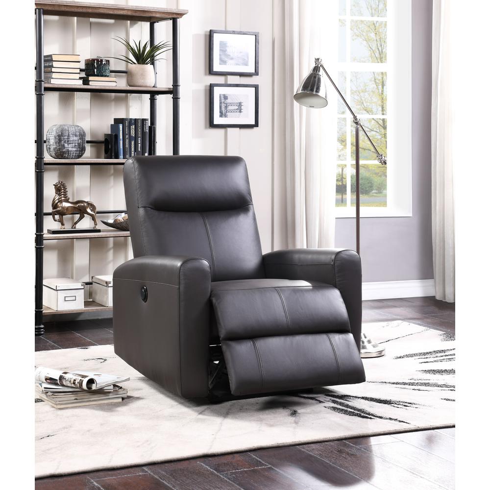Recliner (Power Motion), Brown Top Grain Leather Match 59773. Picture 7
