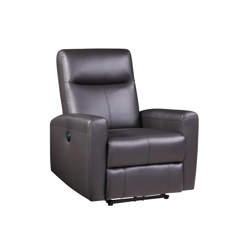 Recliner (Power Motion), Brown Top Grain Leather Match 59773. Picture 1