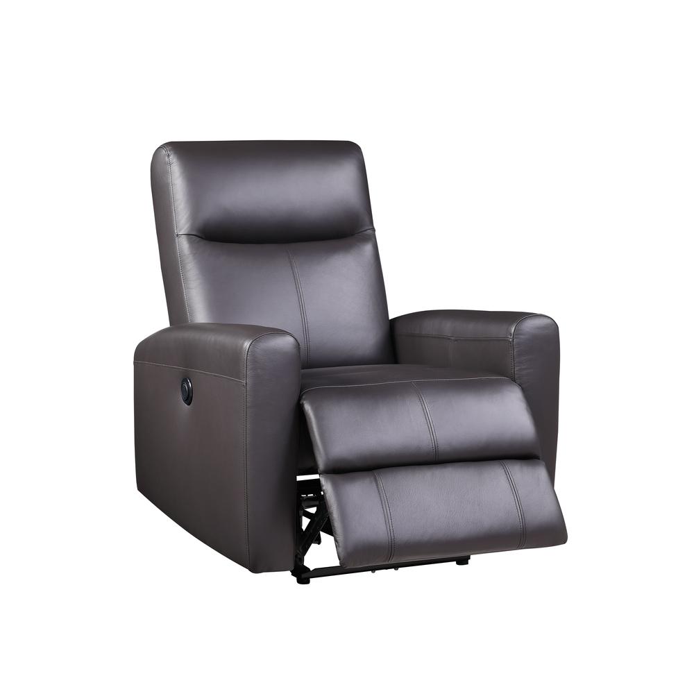 Recliner (Power Motion), Brown Top Grain Leather Match 59773. Picture 2