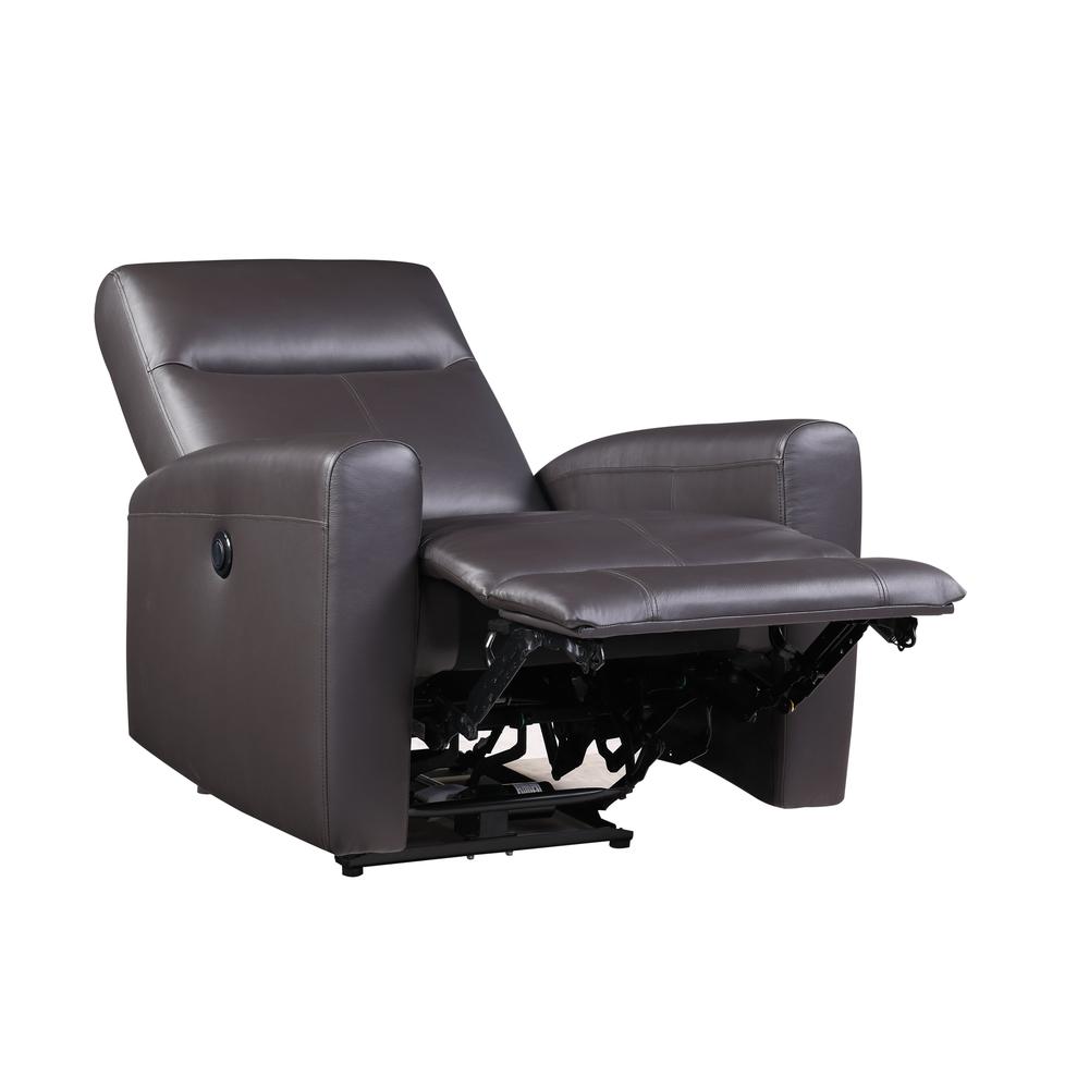 Recliner (Power Motion), Brown Top Grain Leather Match 59773. Picture 3