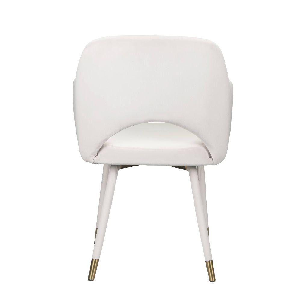 Applewood Cream Velvet & Gold Accent Chair. Picture 3