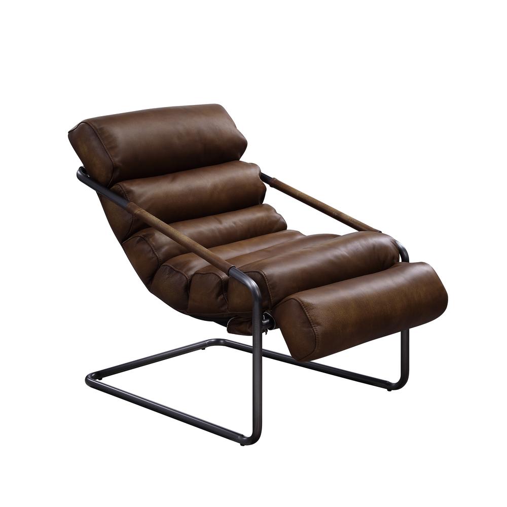 Dolgren Accent Chair, Sahara Top Grain Leather & Matt Iron Finish (59948). Picture 1