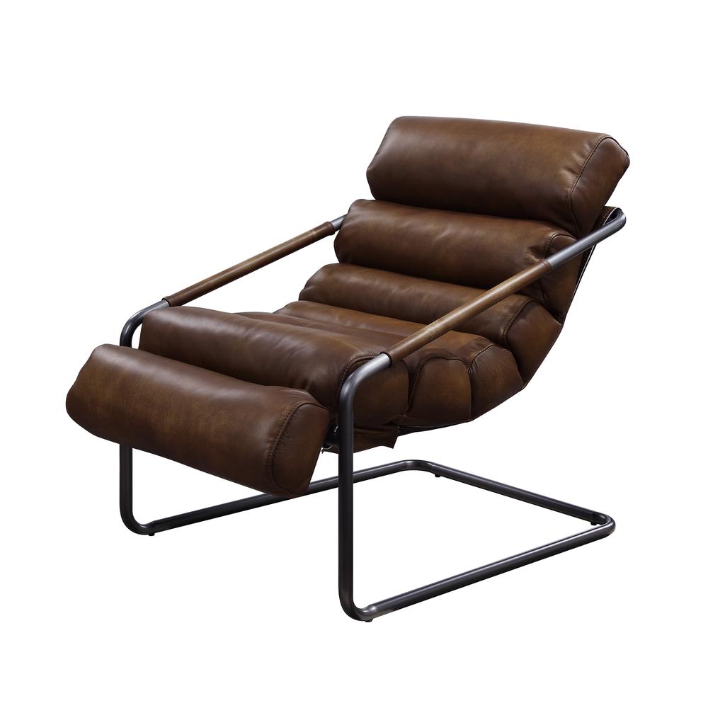 Dolgren Accent Chair, Sahara Top Grain Leather & Matt Iron Finish (59948). Picture 2