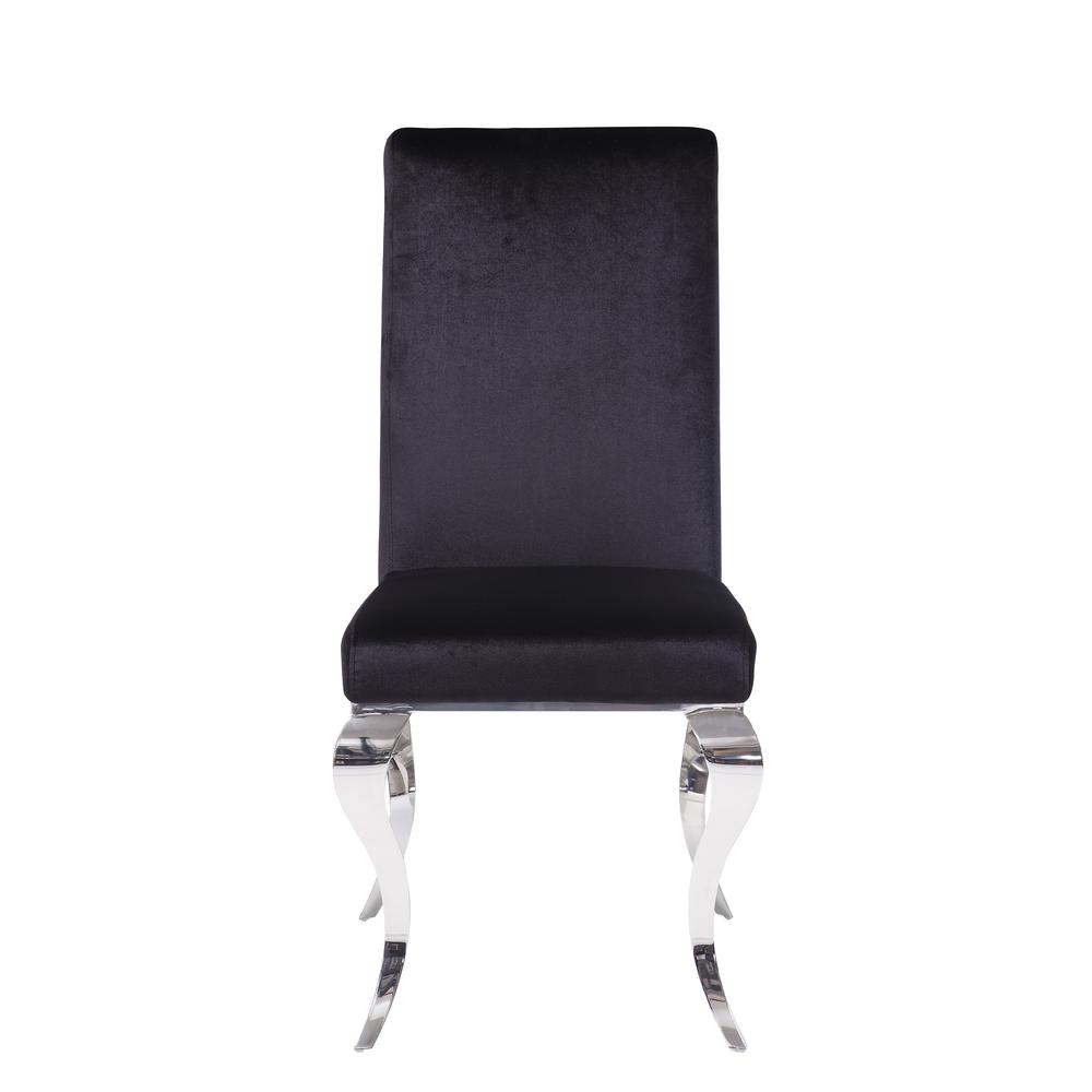 Fabiola Side Chair (Set-2), Fabric & Stainless Steel. Picture 3