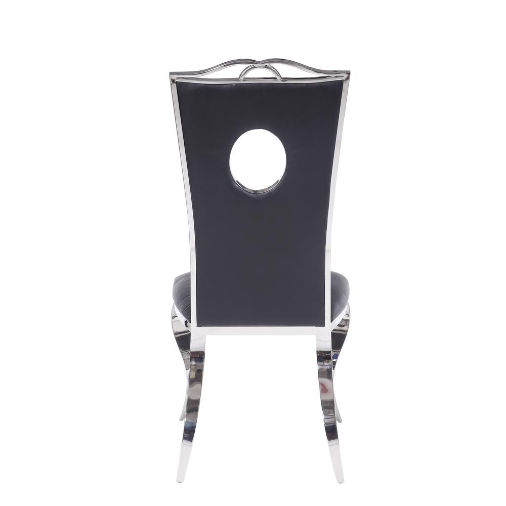 Cyrene Side Chair (Set-2), PU & Stainless Steel. Picture 2