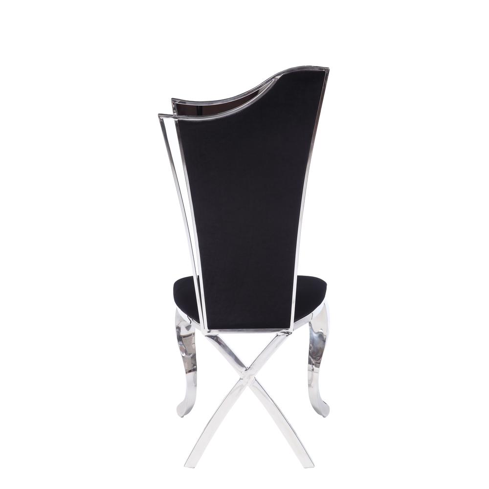 Cyrene Side Chair (Set-2), Fabric & Stainless Steel. Picture 2