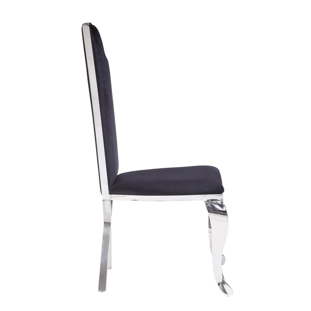 Cyrene Side Chair (Set-2), Fabric & Stainless Steel. Picture 4