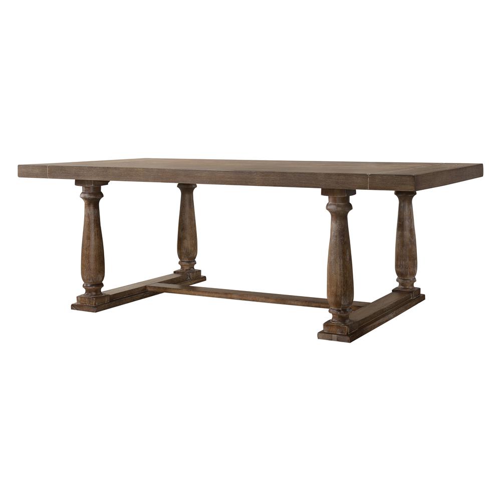 Bernard Dining Table, Weathered Oak. Picture 2