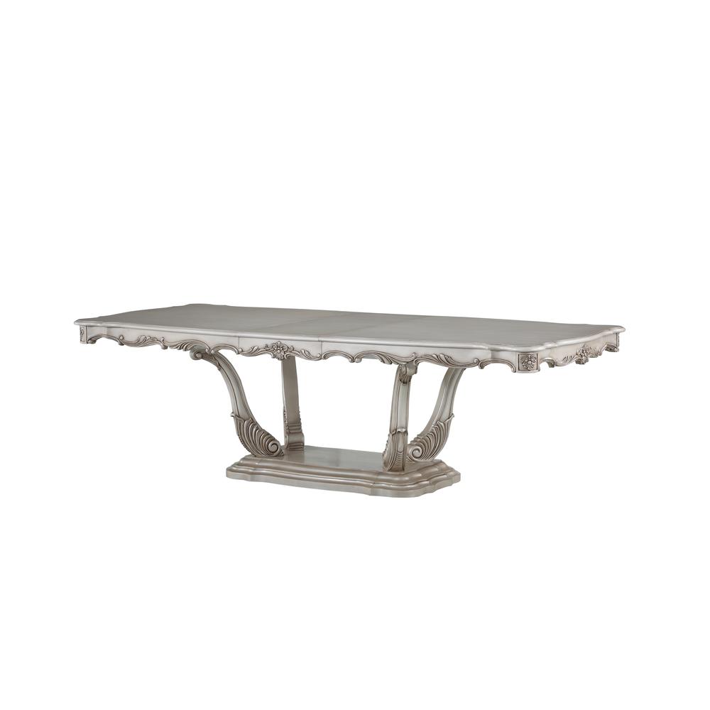 Gorsedd Dining Table w/Pedestal, Antique White (1Set/2Ctn). Picture 2