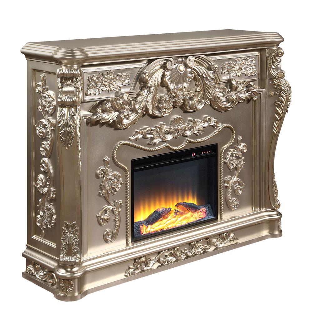 Sorina Fireplace, Antique Silver Finish. Picture 1