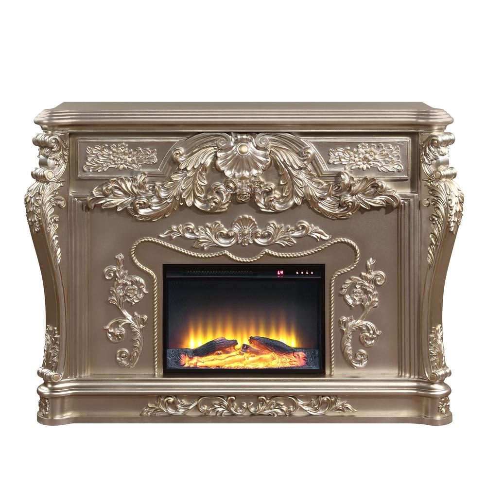 Sorina Fireplace, Antique Silver Finish. Picture 2