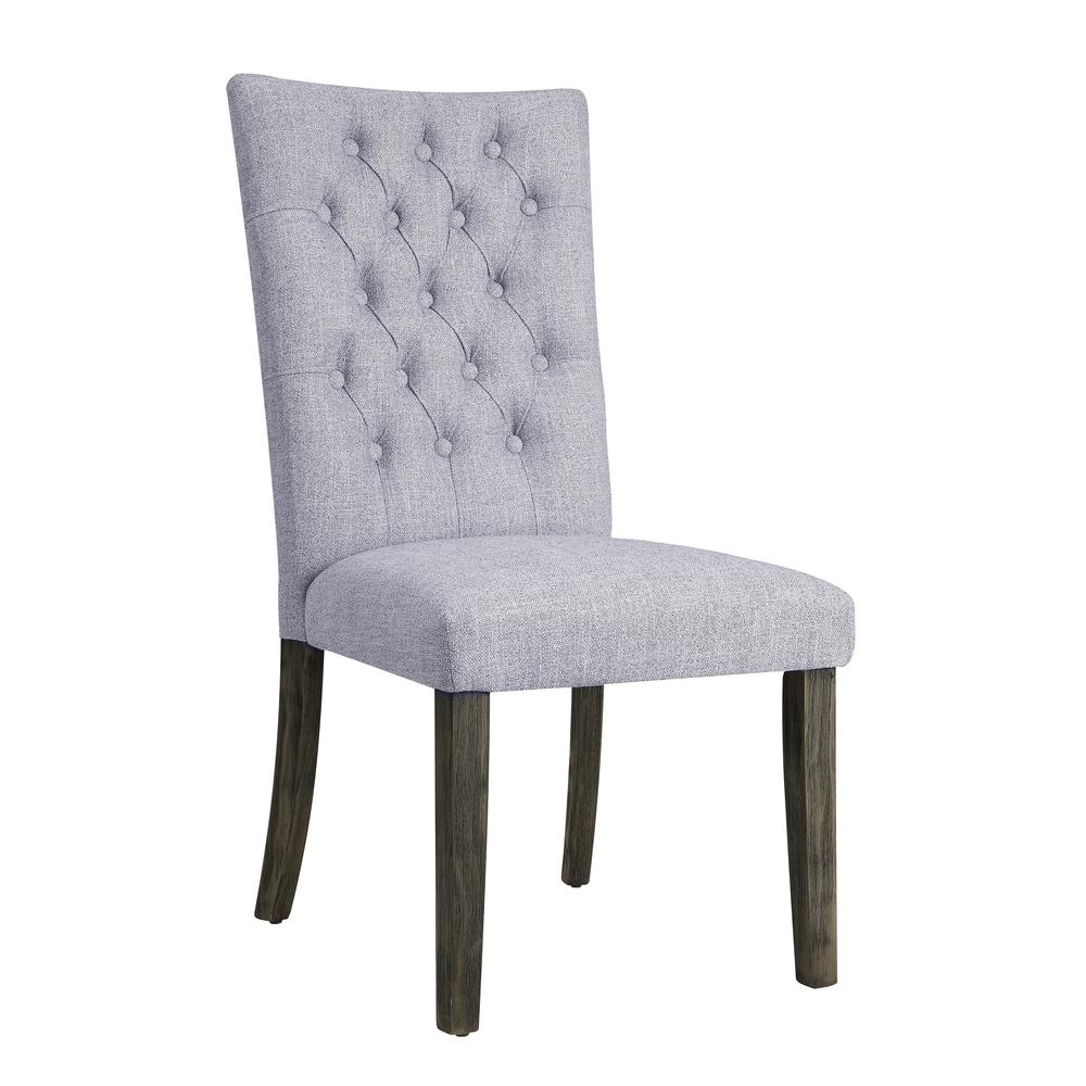 Merel Side Chair (Set-2), Gray Fabric & Gray Oak. Picture 4
