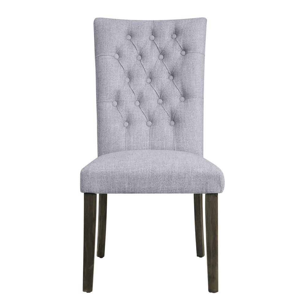 Merel Side Chair (Set-2), Gray Fabric & Gray Oak. Picture 6
