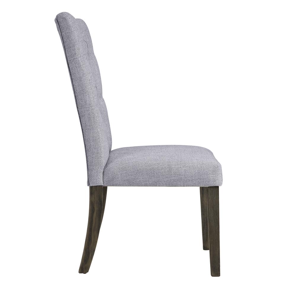 Merel Side Chair (Set-2), Gray Fabric & Gray Oak. Picture 7