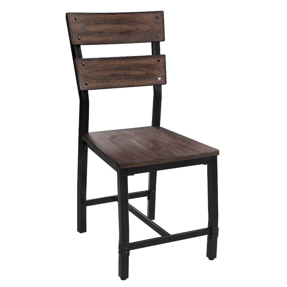 Mariatu Oak & Black Side Chair (Set-2). Picture 1