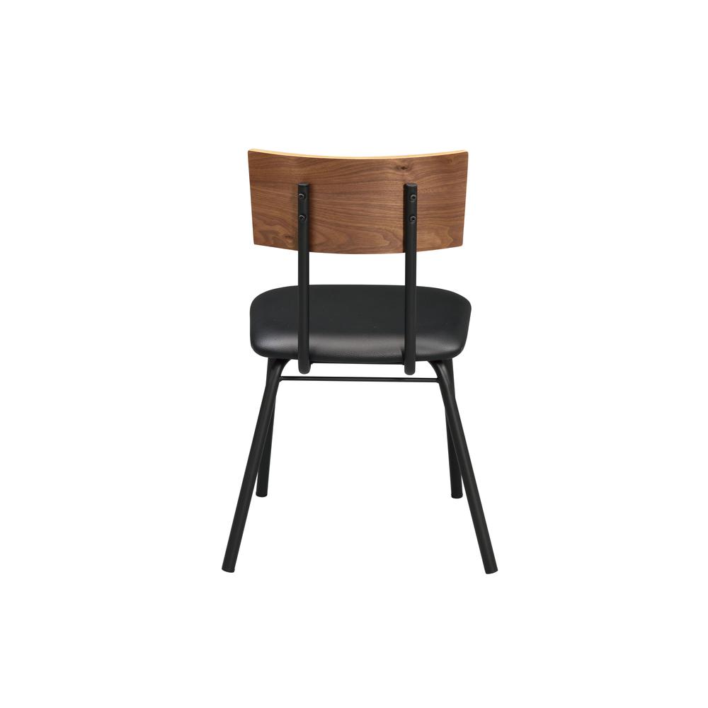 Side Chair (Set-2), PU, Oak & Black. Picture 2