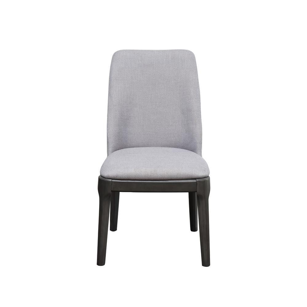 Madan Side Chair (Set-2), Light Gray Linen & Gray Oak. Picture 15