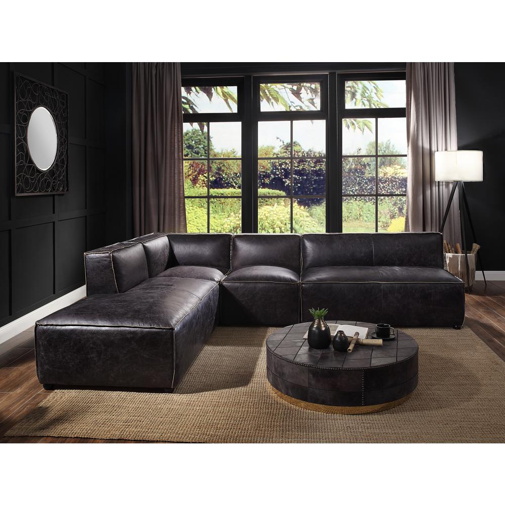 Birdie Modular - Chaise, Antique Slate Top Grain Leather (56588). Picture 11