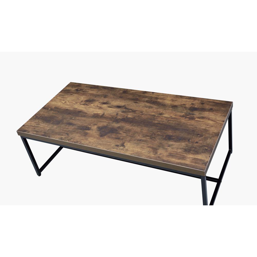 Bob Coffee Table, Weathered Oak & Black. Picture 4